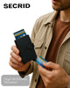Secrid Miniwallet – Perforated Black Leather Unisex RFID Wallet - Hugh McElvanna Menswear