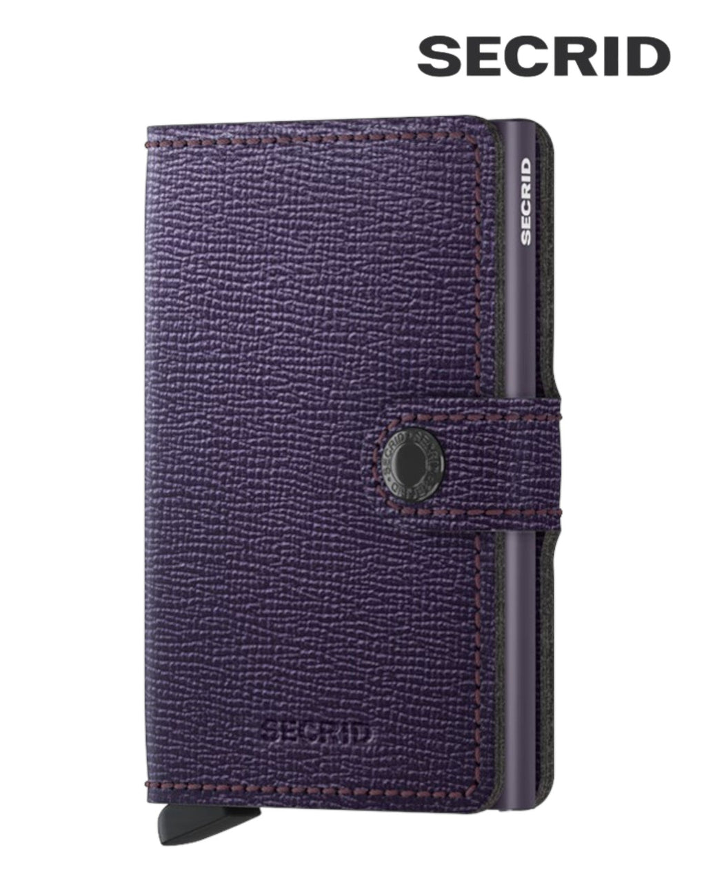 Secrid Miniwallet Purple Crisple – RFID - Safe Leather Wallet with Textured Luxury Finish - Hugh McElvanna Menswear