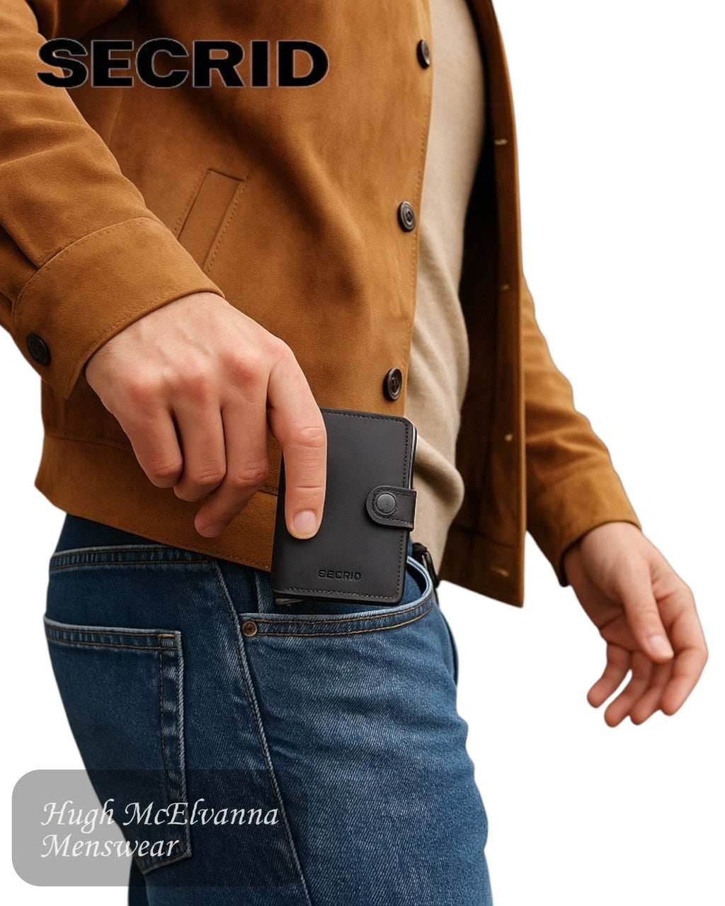 Secrid Miniwallet – Vintage Black Leather Unisex RFID Wallet - Hugh McElvanna Menswear