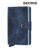Secrid Miniwallet – Vintage Blue Leather RFID Card Holder Wallet - Hugh McElvanna Menswear