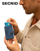 Secrid Miniwallet – Vintage Blue Leather RFID Card Holder Wallet - Hugh McElvanna Menswear