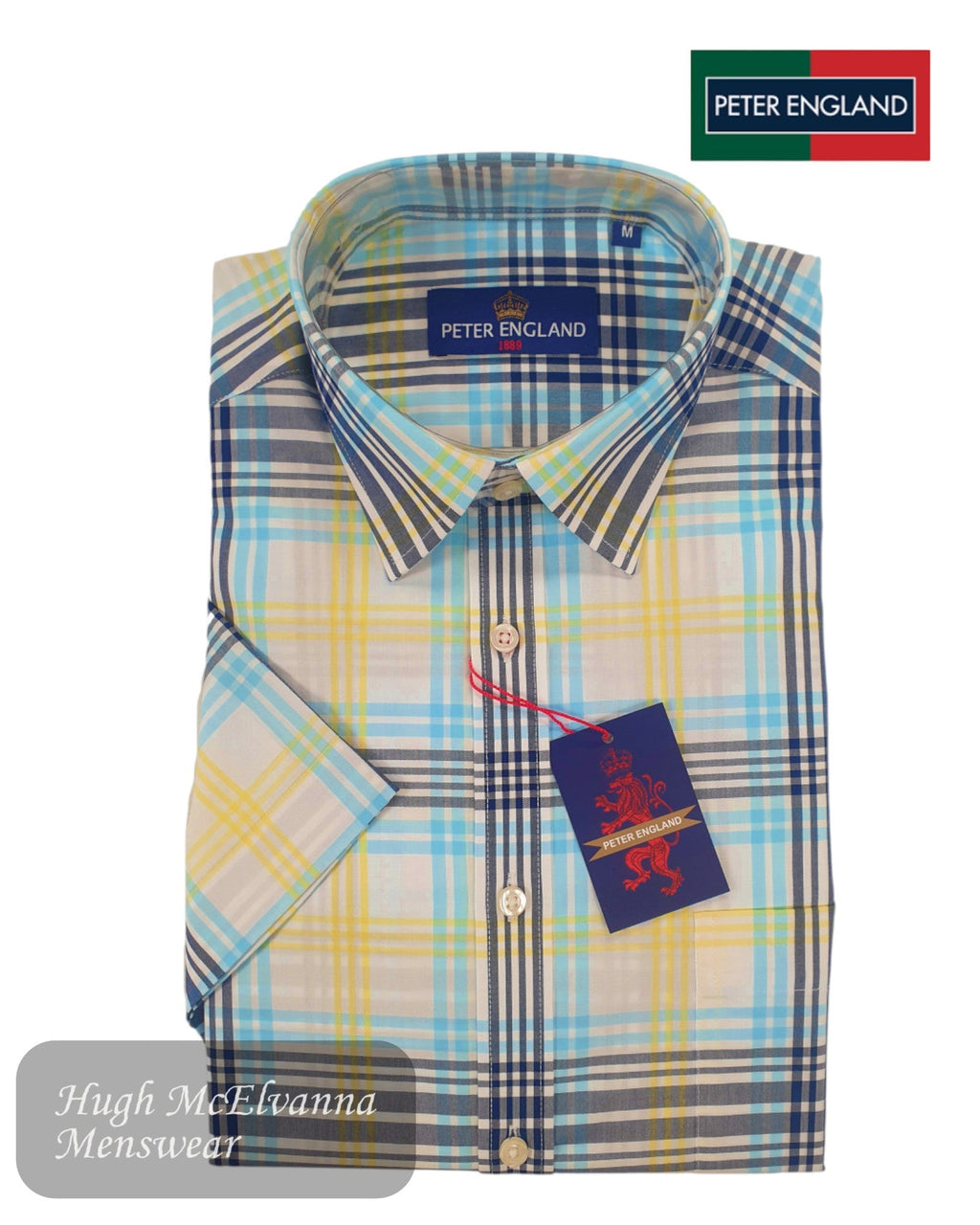 Short sleeve shirt by Peter England - PE2655H/128 - Hugh McElvanna Menswear