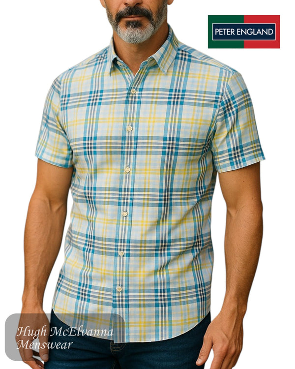 Short sleeve shirt by Peter England - PE2655H/128 - Hugh McElvanna Menswear