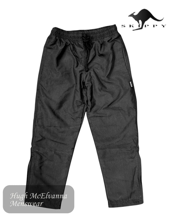 Skippy Black Cotton - Lined Jog Bottoms – 5095 - Hugh McElvanna Menswear
