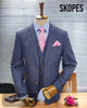 Skopes AINTREE Navy Check Suit - Hugh McElvanna Menswear