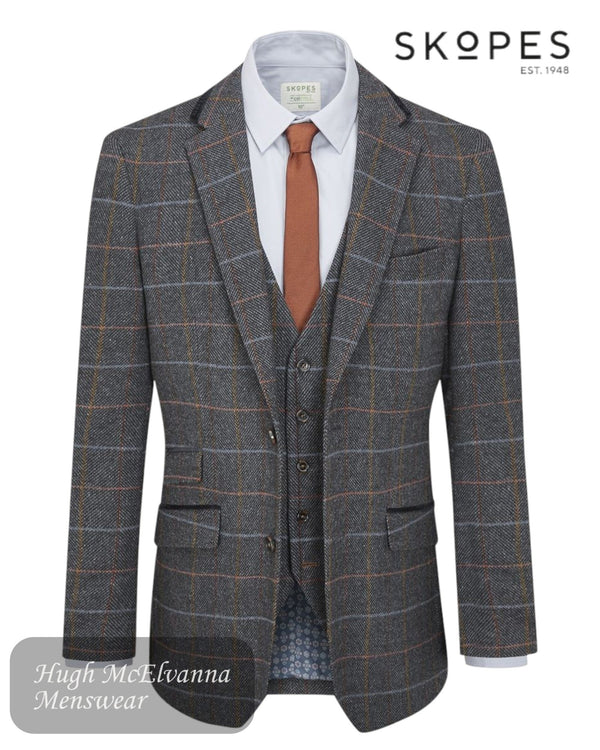 Skopes Doyle Grey Herringbone Check Blazer – MM30034 - Hugh McElvanna Menswear