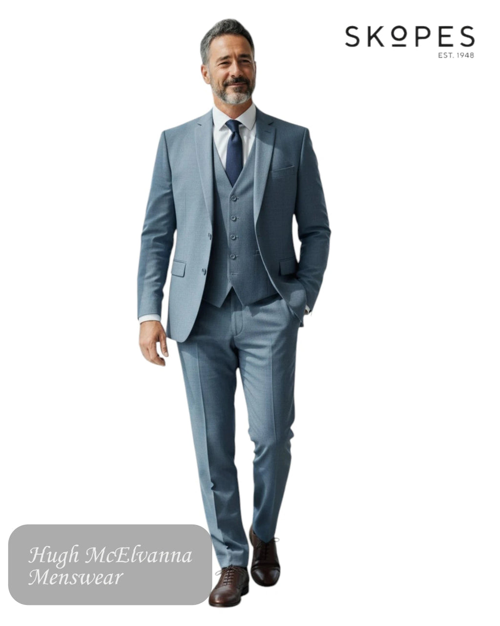 Skopes Edgar Steel Grey Tailored Fit Suit Jacket | MM1034 - Hugh McElvanna Menswear