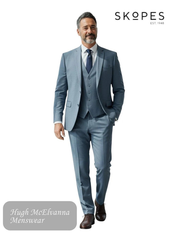 Skopes EDGAR Steel Grey suit worn by a model - Hugh McElvanna Menswear
