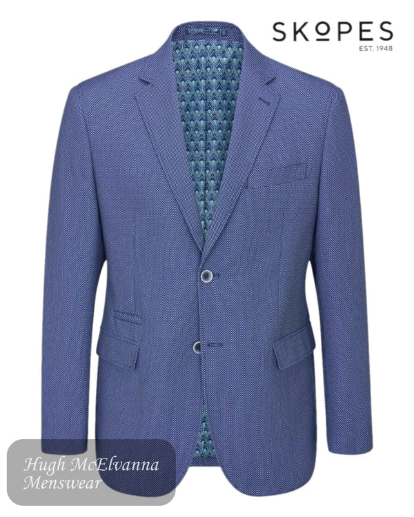 Skopes Gerome Blue Birdseye Tailored Fit Blazer MM4050 - Hugh McElvanna Menswear