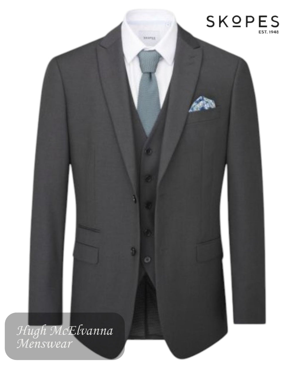 Skope's MADRID Charcoal Suit Jacket - MM1951 - Hugh McElvanna Menswear