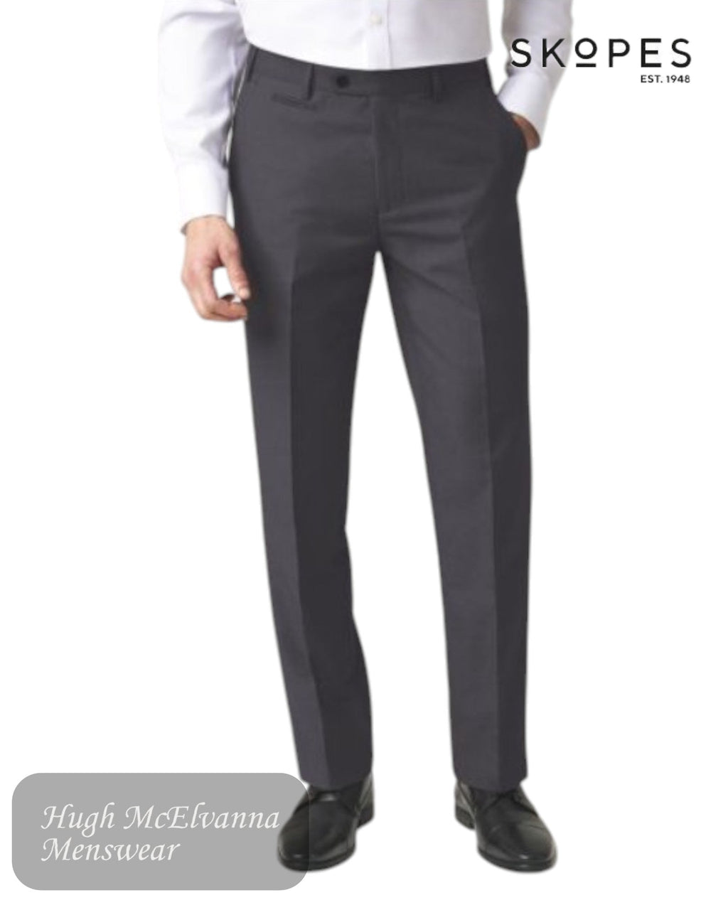 Skopes MADRID Charcoal Trouser Style: MM7951 - Hugh McElvanna Menswear