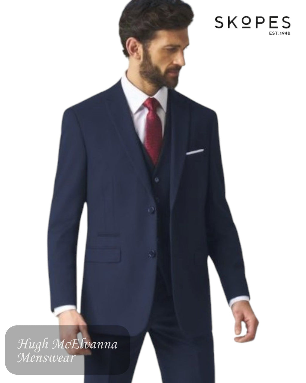 Skopes MADRID Navy Tailored Fit Suit Jacket - MM195 - Hugh McElvanna Menswear