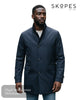 Skopes MITCHAM Navy rain mac coat worn by a model