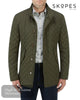 Skopes Pembridge Olive Quilted Car Coat - Hugh McElvanna Menswear