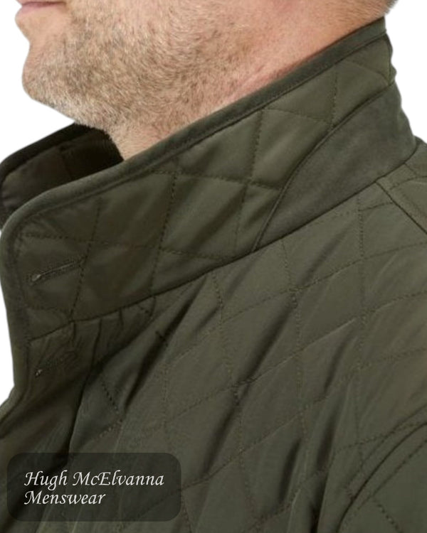 Skopes Pembridge Olive Quilted Car Coat - Hugh McElvanna Menswear
