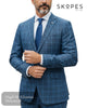 Skopes Trevor Blue Check Tailored Fit Blazer | MM4051 - Hugh McElvanna Menswear