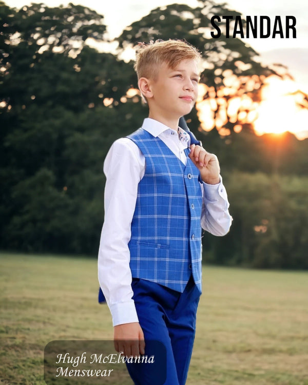 Stan - Dar Boys Blue Fashion 3Pc Suit Style: DIEGO - Hugh McElvanna Menswear