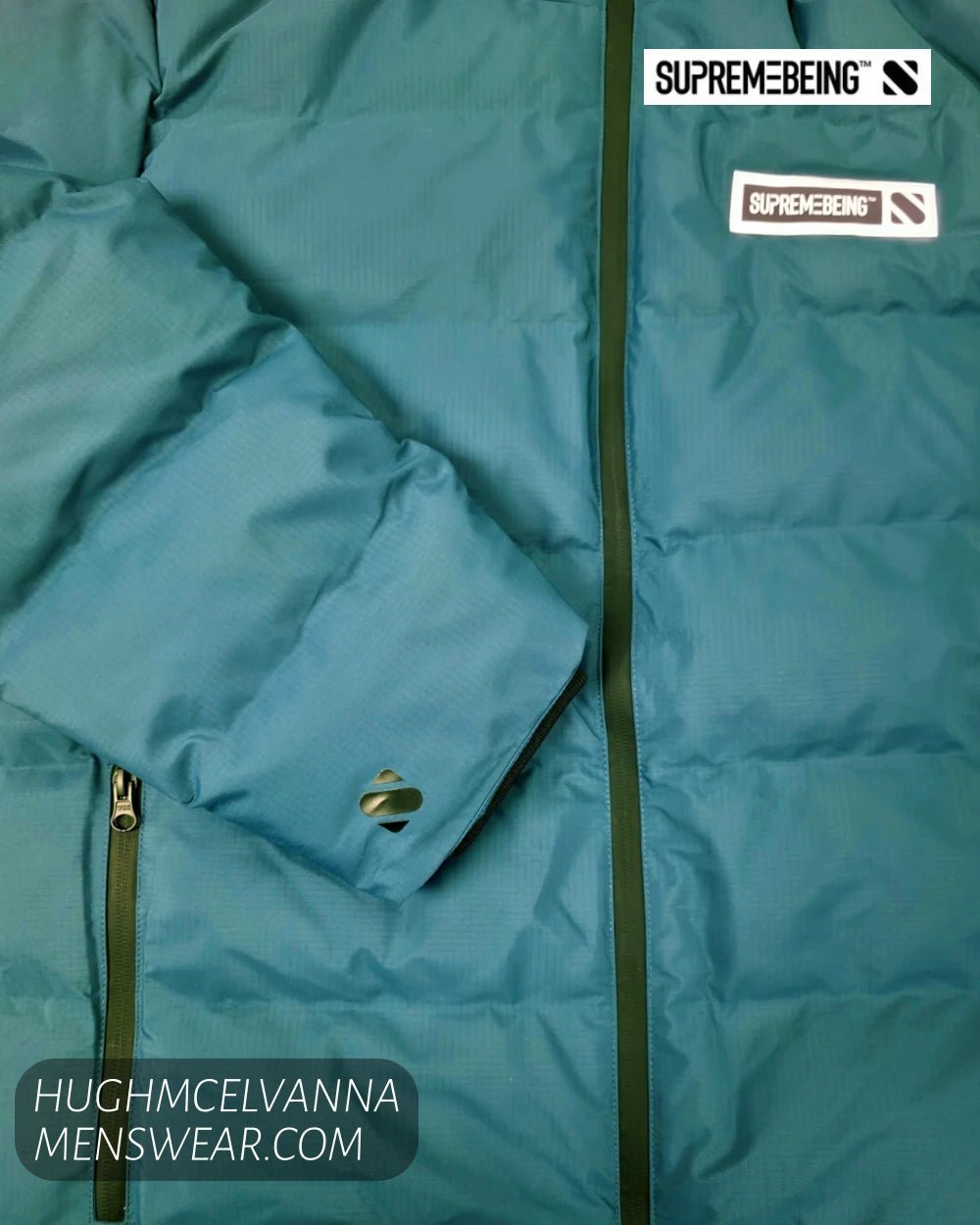 Supremebeing Artura Hooded Puffer Jacket in Azura Teal - Hugh McElvanna Menswear - Casual Jackets