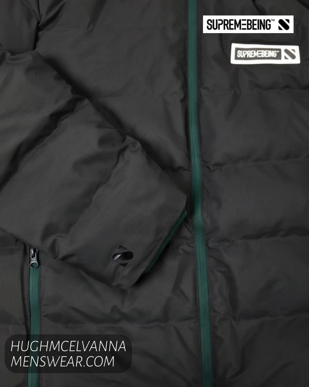 Supremebeing Artura Hooded Puffer Jacket in Black - Hugh McElvanna Menswear - Casual Jackets
