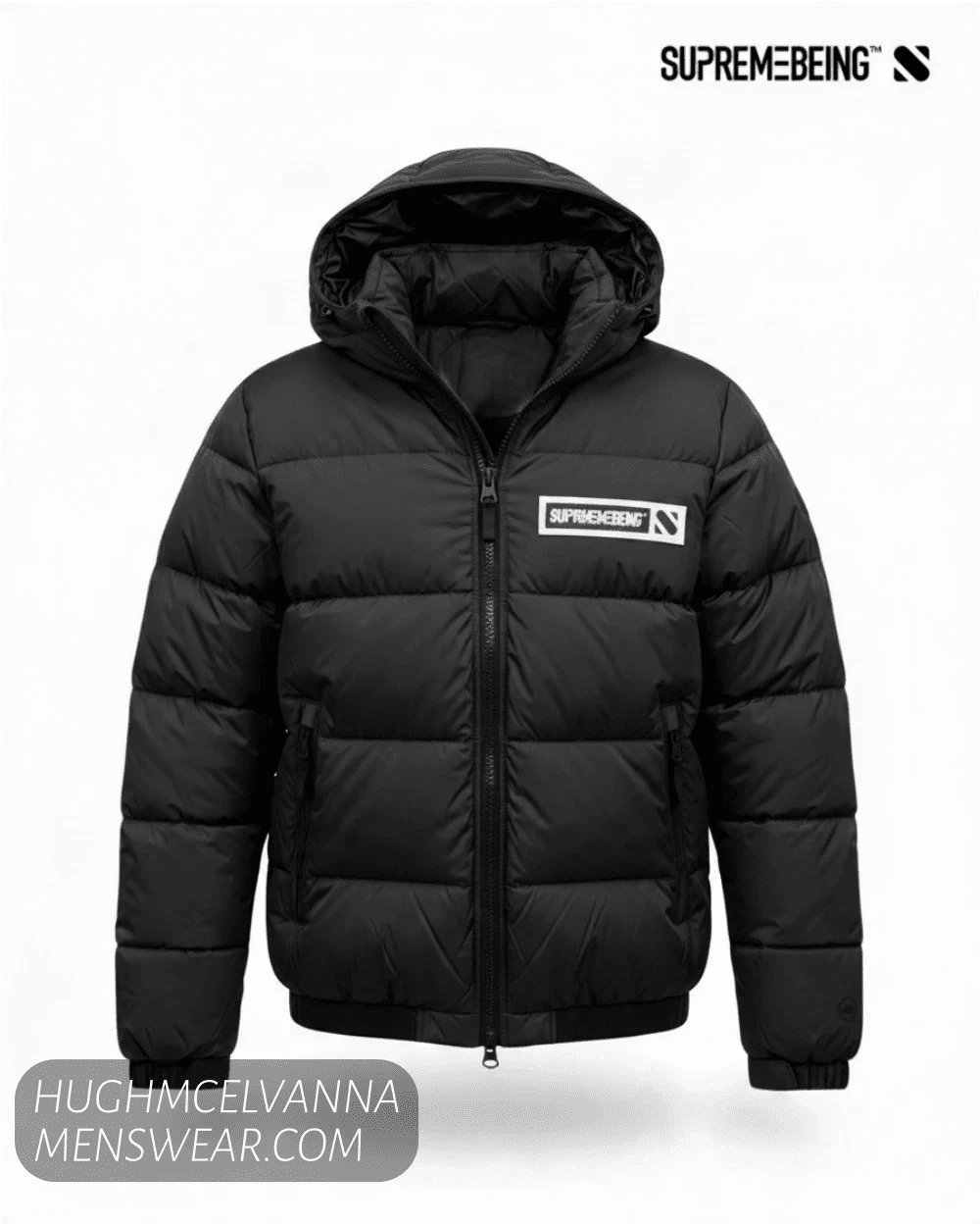 Supremebeing Artura Hooded Puffer Jacket in Black - Hugh McElvanna Menswear - Casual Jackets