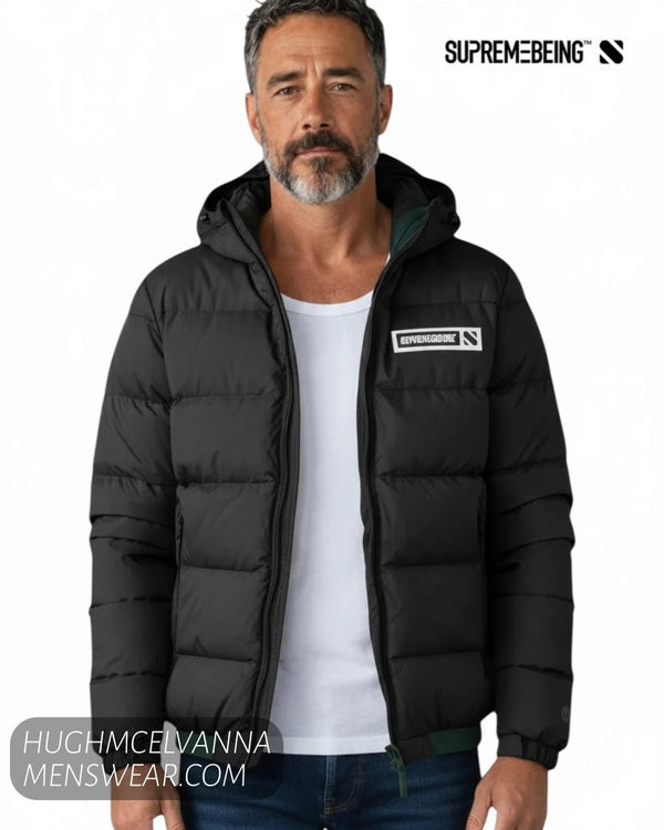 Supremebeing Artura Hooded Puffer Jacket in Black - Hugh McElvanna Menswear - Casual Jackets