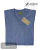 Swallow Blue Fine Striped V - Neck Pullover - Hugh McElvanna Menswear