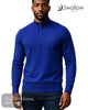Swallow Blue Quarter Zip Sweater - Hugh McElvanna Menswear