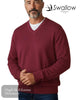Swallow Dark Red V - Neck Pullover - Hugh McElvanna Menswear