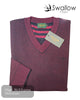 Swallow Dark Red V - Neck Pullover - Hugh McElvanna Menswear