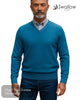 Swallow French Blue V - Neck Sweater - Hugh McElvanna Menswear