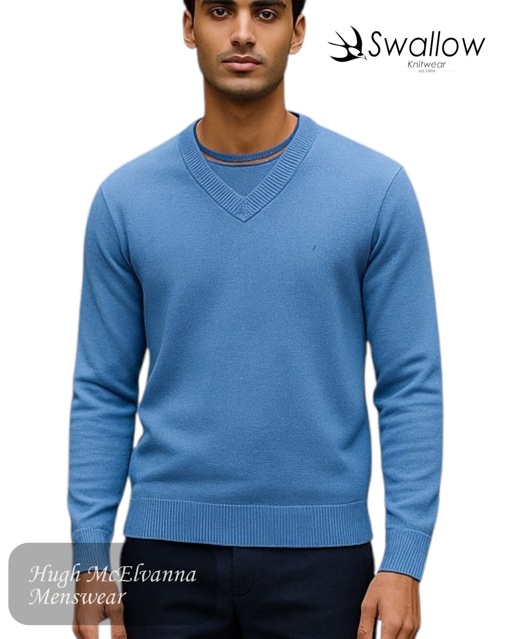 Swallow OCEAN V - Neck Sweater - Hugh McElvanna Menswear