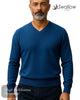 Swallow Palco Blue Self Design V - Neck Sweater - Hugh McElvanna Menswear
