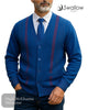 Swallow Teal Button Front Cardigan - Hugh McElvanna Menswear