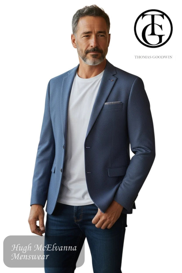 Thomas Goodwin Navy Slim Fit Blazer – 70999 - Hugh McElvanna Menswear