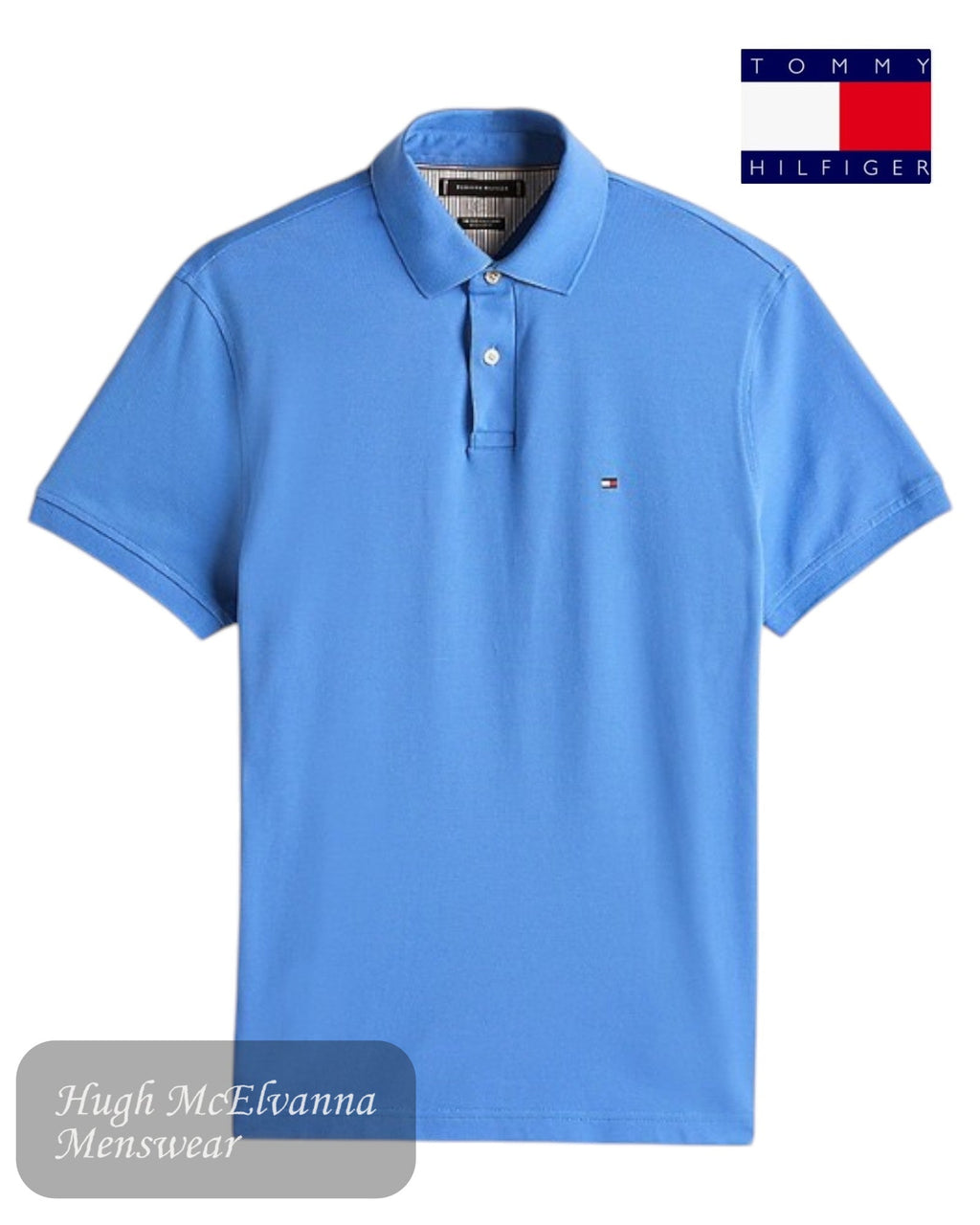 Tommy Hilfiger 1985 Blue Spell Polo Shirt - Hugh McElvanna Menswear