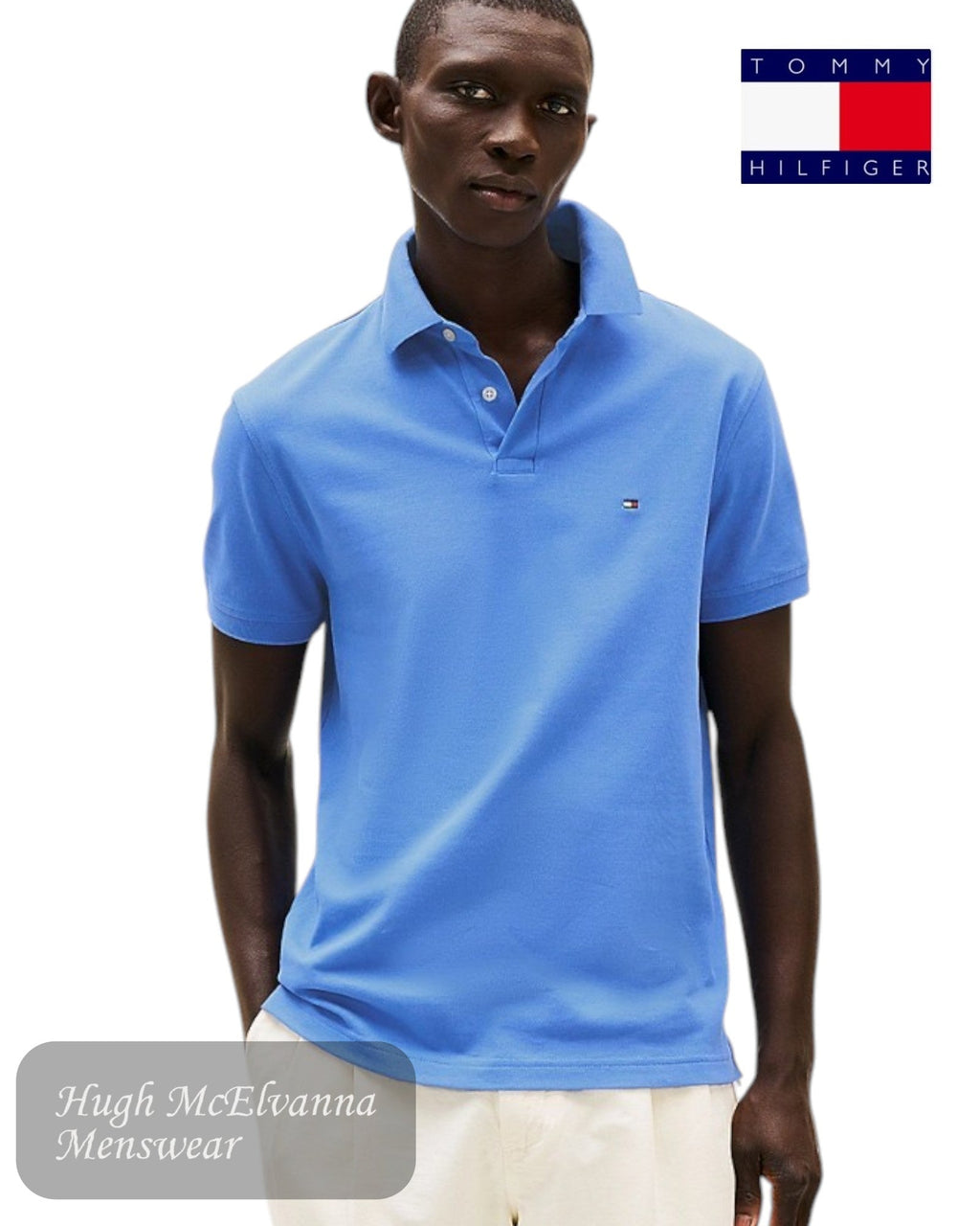 Tommy Hilfiger 1985 Blue Spell Polo Shirt - Hugh McElvanna Menswear