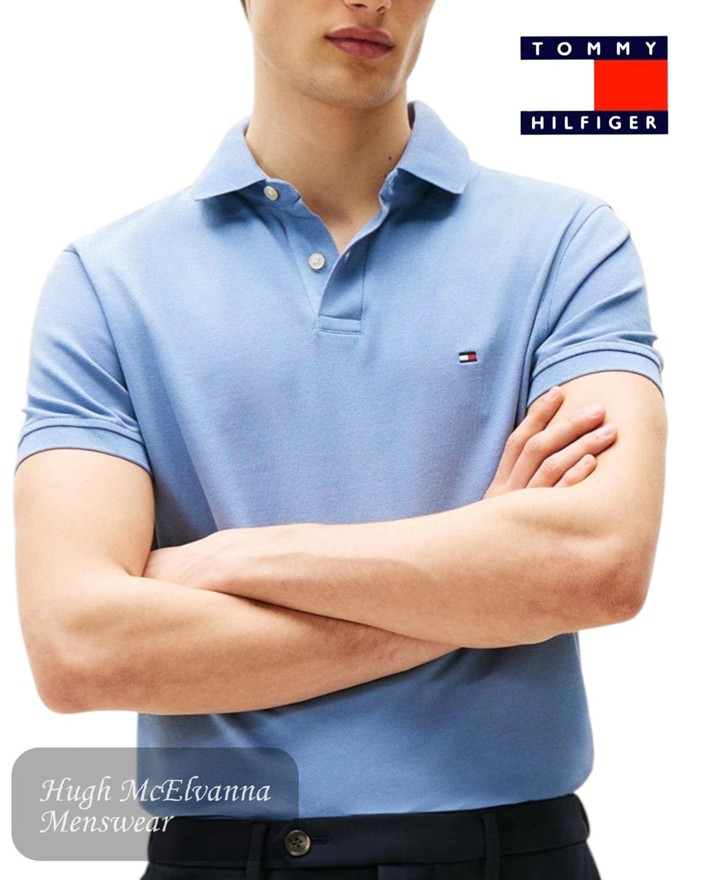 Tommy Hilfiger 1985 Brisk Blue Polo - Hugh McElvanna Menswear