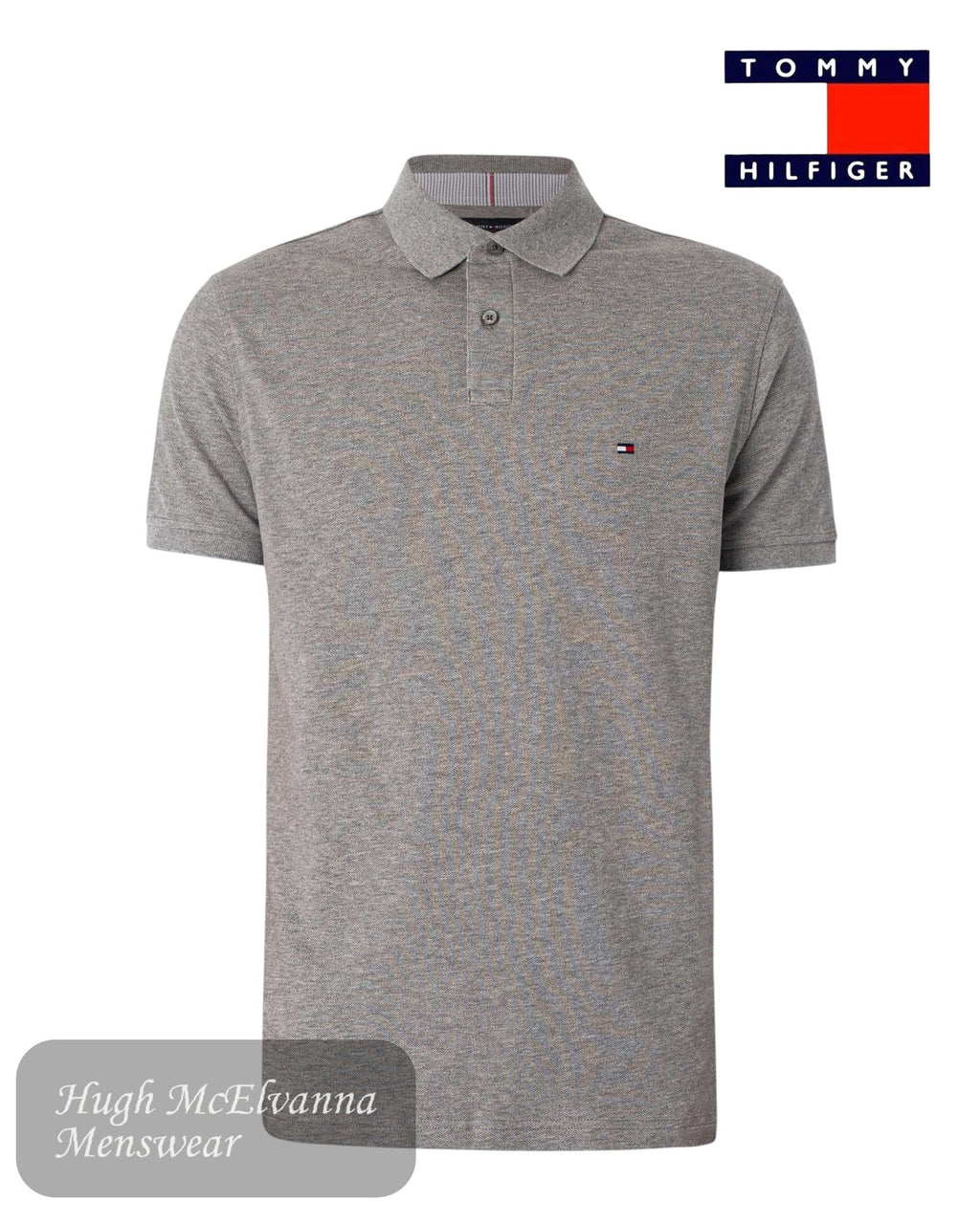 Tommy Hilfiger 1985 Heather Grey Polo - Hugh McElvanna Menswear