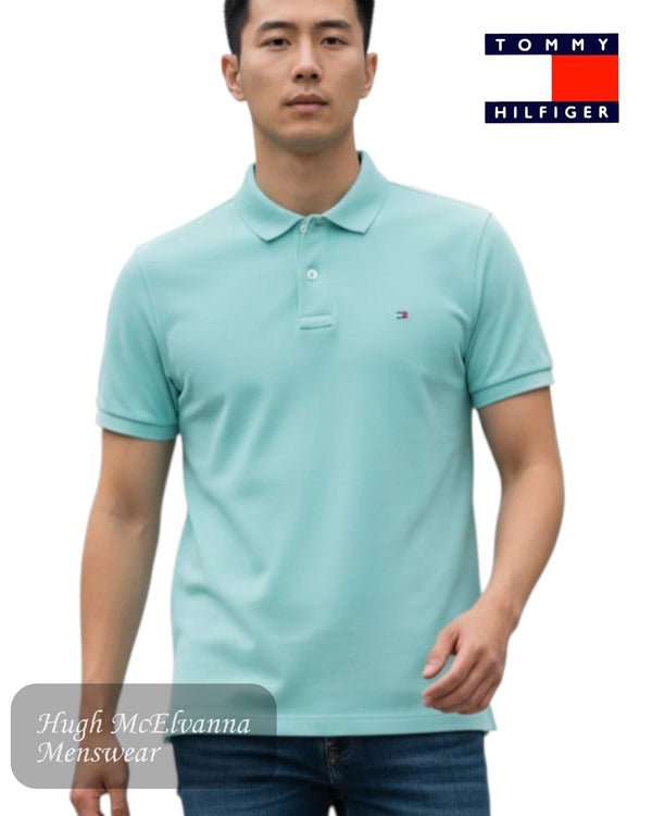 Tommy Hilfiger 1985 Polo Shirt - Arctic Aqua | MW0MW17770 - CSR - Hugh McElvanna Menswear