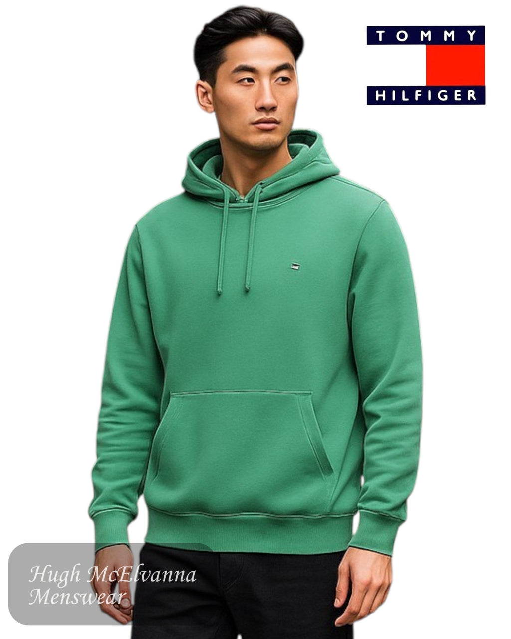 Tommy Hilfiger FLAG HOODY – Fort Green - Hugh McElvanna Menswear
