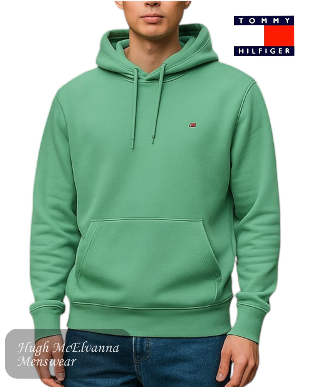 Tommy Hilfiger FLAG HOODY – Fort Green - Hugh McElvanna Menswear