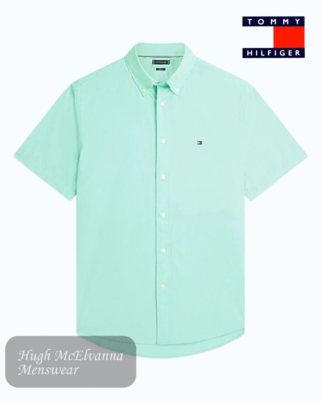 Tommy Hilfiger Flex Poplin Short Sleeve Shirt | MW0MW42630 - CSR - Hugh McElvanna Menswear