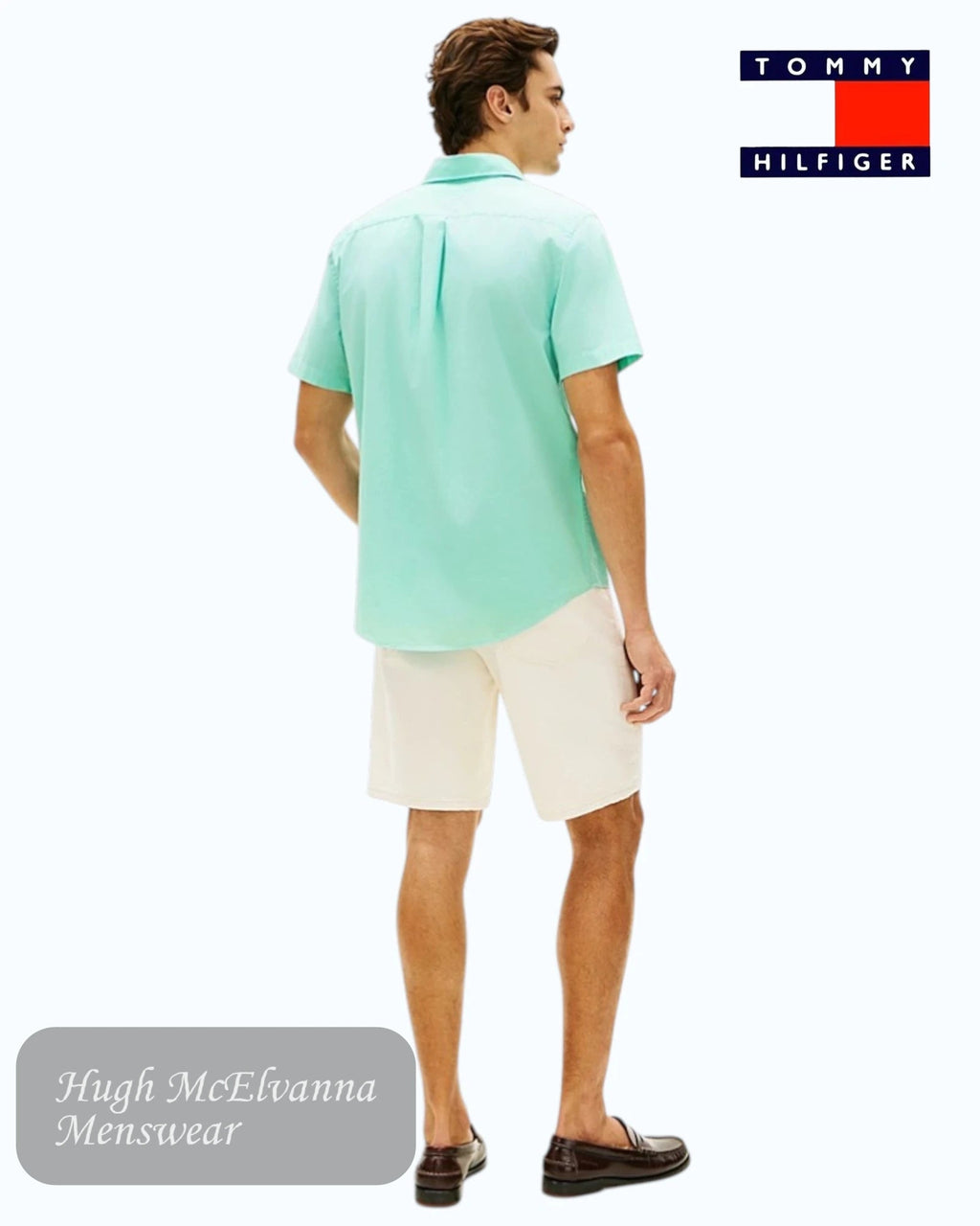 Tommy Hilfiger Flex Poplin Short Sleeve Shirt | MW0MW42630 - CSR - Hugh McElvanna Menswear