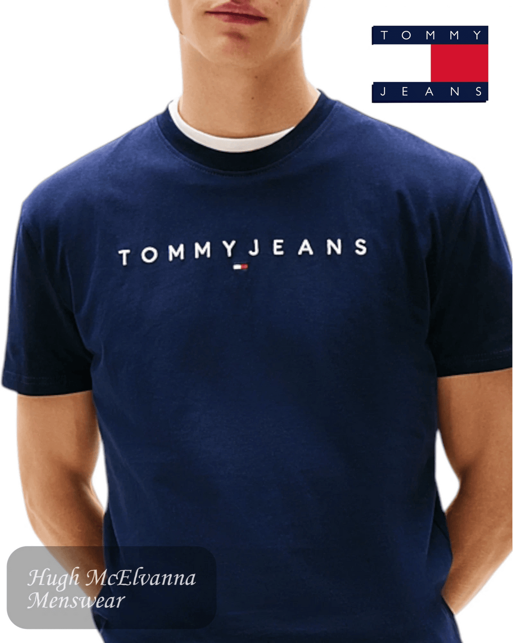 Tommy Jeans Linear Logo T-Shirt - Hugh McElvanna Menswear