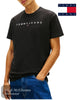 Tommy Jeans Black Linear Logo T-Shirt Close Up - Hugh McElvanna Menswear