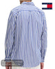 Tommy Jeans Blue and White Stripe Cotton Shirt – DM0DM23414C63 - Hugh McElvanna Menswear - Shirt