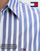 Tommy Jeans Blue and White Stripe Cotton Shirt – DM0DM23414C63 - Hugh McElvanna Menswear - Shirt