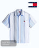 Tommy Jeans Blue Short Sleeve Stripe Shirt | DM0DM22789C3Q - Hugh McElvanna Menswear