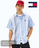 Tommy Jeans Blue Short Sleeve Stripe Shirt | DM0DM22789C3Q - Hugh McElvanna Menswear