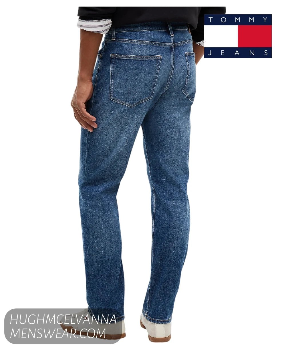 Tommy Jeans Ryan Slim Straight Faded Jean – DM0DM236871BK - Hugh McElvanna Menswear - Jean